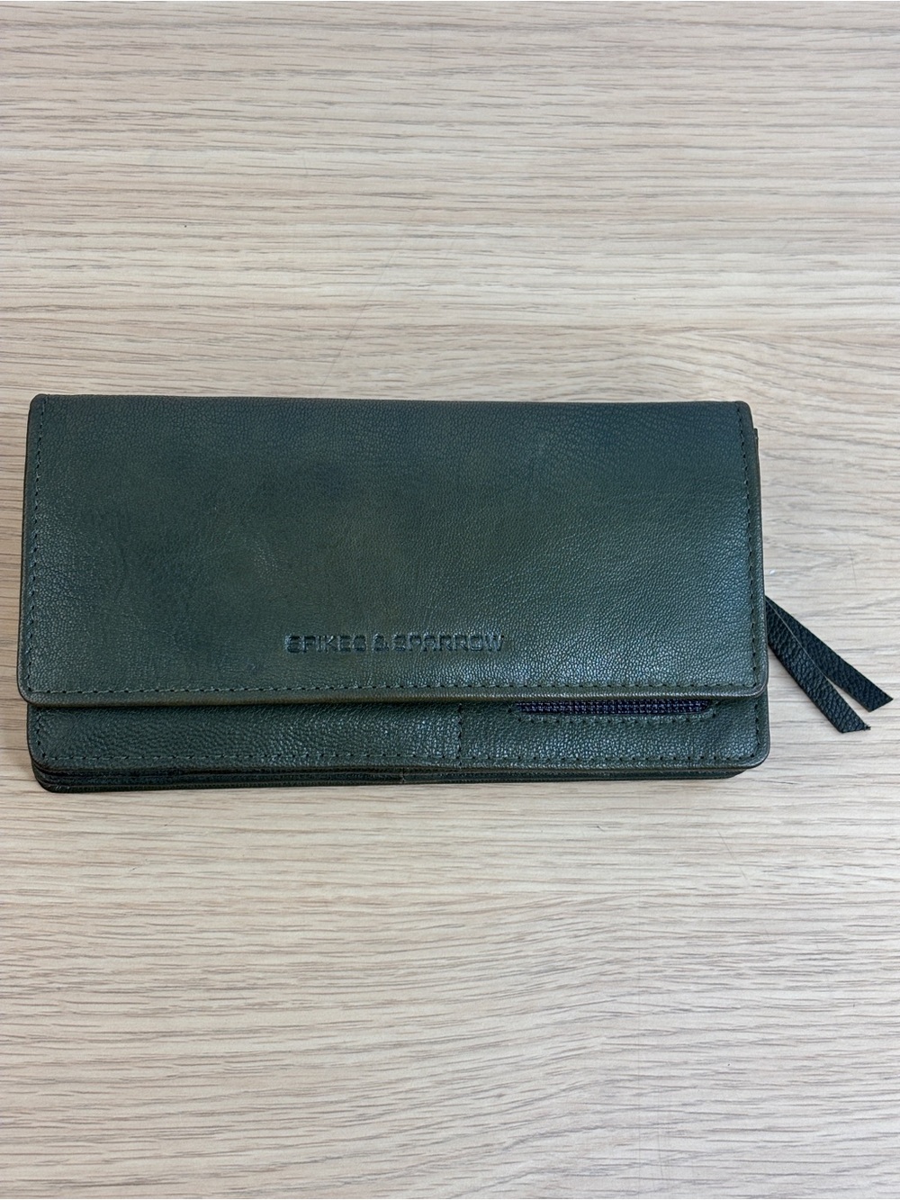 Spikes & Sparrow‎ High Quality Green Leather Wallet